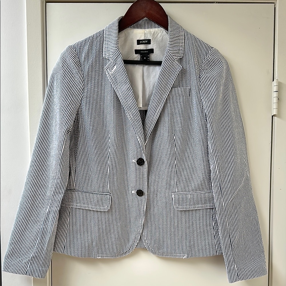 J.Crew Striped Seersucker Blazer